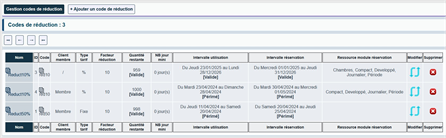 calendrier réservation